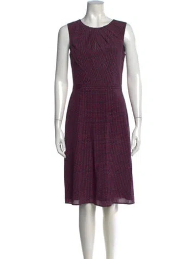 Pre-owned Tory Burch Silk Knee-length Dress In Red