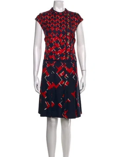 Pre-owned Tory Burch Silk Knee-length Dress In Red