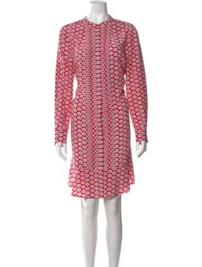 Pre-owned Tory Burch Silk Knee-length Dress In Red