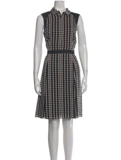 Pre-owned Tory Burch Silk Knee-length Dress W/ Tags In Black