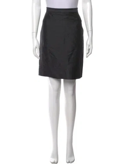 Pre-owned Tory Burch Silk Knee-length Skirt In Black
