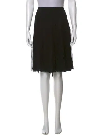 Pre-owned Tory Burch Silk Knee-length Skirt In Blue