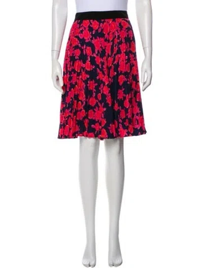 Pre-owned Tory Burch Silk Knee-length Skirt In Blue