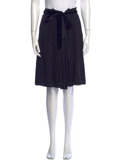 Pre-owned Tory Burch Silk Knee-length Skirt In Blue