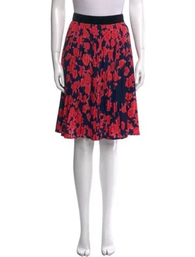 Pre-owned Tory Burch Silk Knee-length Skirt In Multi