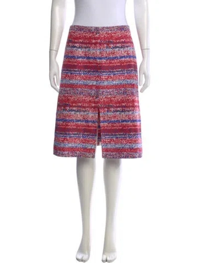 Pre-owned Tory Burch Silk Knee-length Skirt In Red