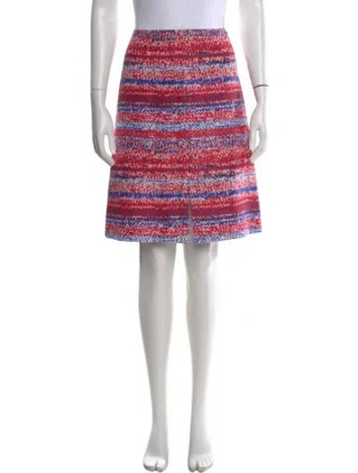 Pre-owned Tory Burch Silk Knee-length Skirt In Red