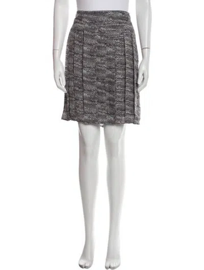 Pre-owned Tory Burch Silk Knee-length Skirt W/ Tags In Blue