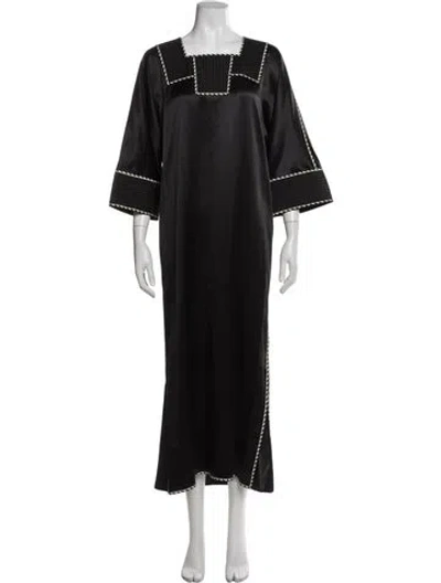 Pre-owned Tory Burch Silk Long Dress In Blue