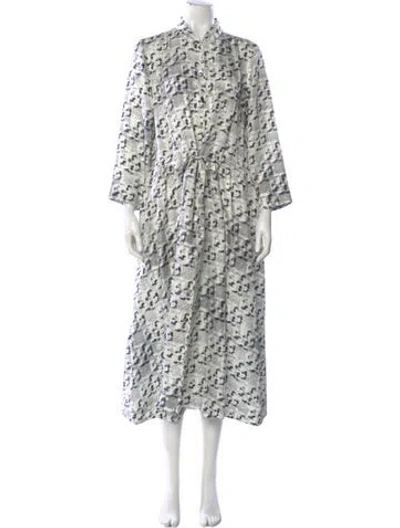 Pre-owned Tory Burch Silk Long Dress W/ Tags In Multi
