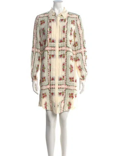Pre-owned Tory Burch Silk Long Dress In White