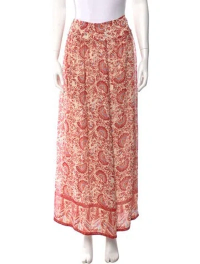 Pre-owned Tory Burch Silk Long Skirt In Multi