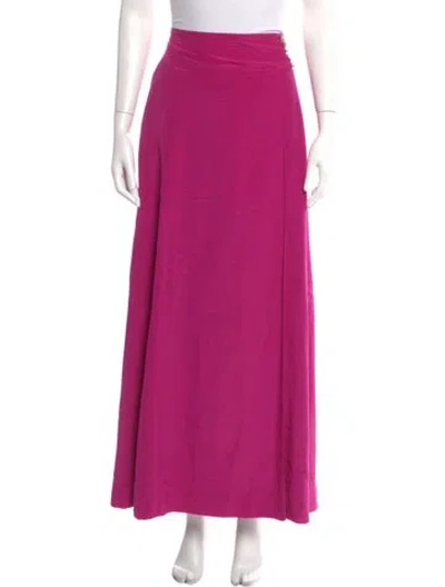 Pre-owned Tory Burch Silk Long Skirt In Pink