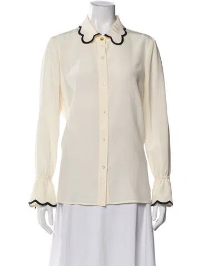 Pre-owned Tory Burch Silk Long Sleeve Blouse