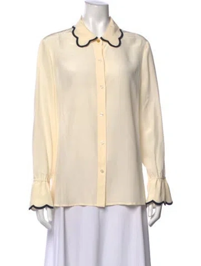 Pre-owned Tory Burch Silk Long Sleeve Blouse