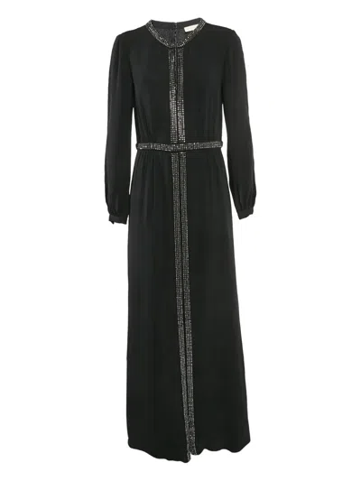 Pre-owned Tory Burch Silk Maxi Dress In Black