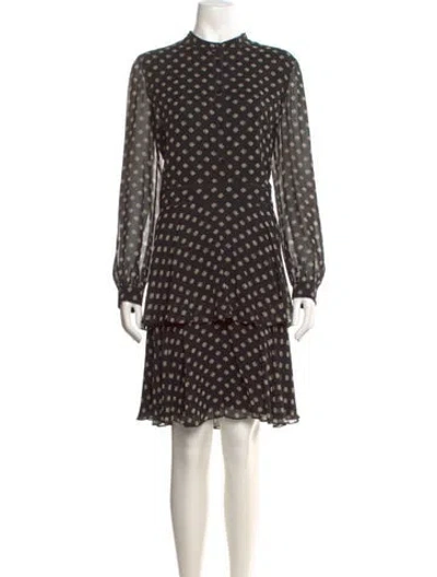 Pre-owned Tory Burch Silk Midi Length Dress In Black