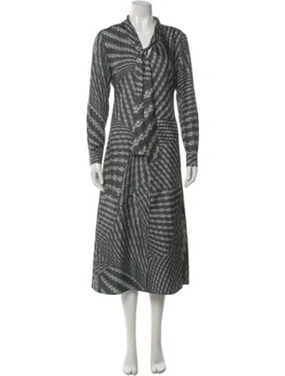 Pre-owned Tory Burch Silk Midi Length Dress In Black