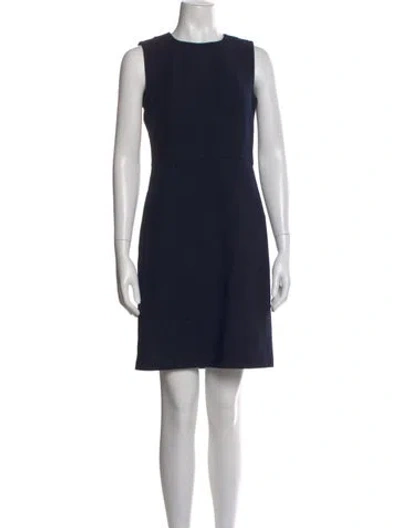 Pre-owned Tory Burch Silk Midi Length Dress In Blue