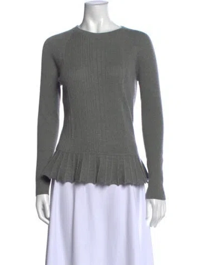 Pre-owned Tory Burch Silk Midi Length Dress In Gray