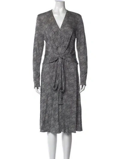 Pre-owned Tory Burch Silk Midi Length Dress In Multi
