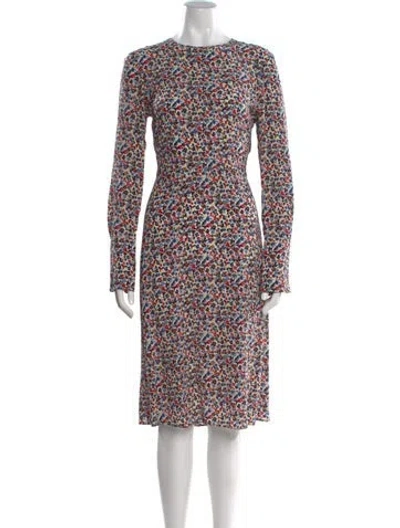 Pre-owned Tory Burch Silk Midi Length Dress In Red