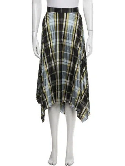 Pre-owned Tory Burch Silk Midi Length Skirt In Multi