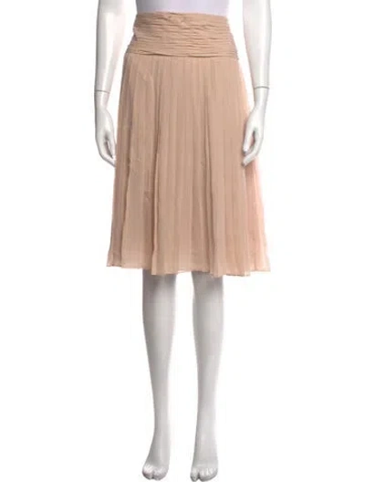 Pre-owned Tory Burch Silk Midi Length Skirt W/ Tags In Pink