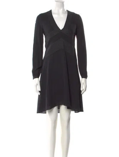 Pre-owned Tory Burch Silk Mini Dress In Black