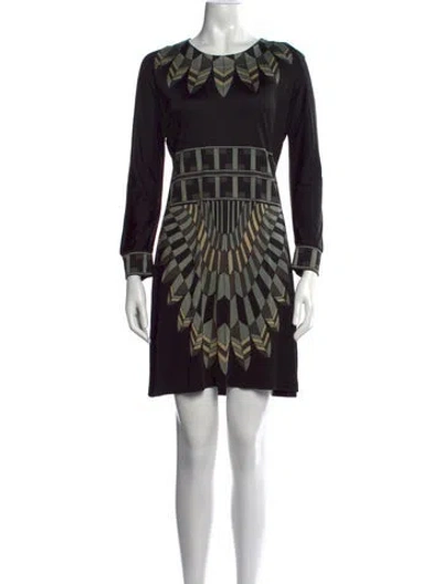 Pre-owned Tory Burch Silk Mini Dress In Black