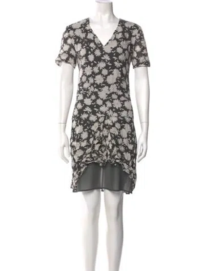 Pre-owned Tory Burch Silk Mini Dress In Black