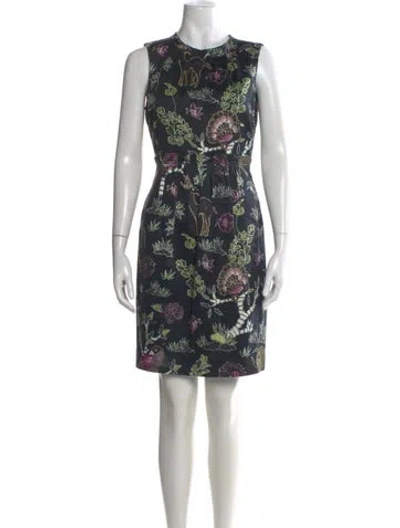 Pre-owned Tory Burch Silk Mini Dress In Black