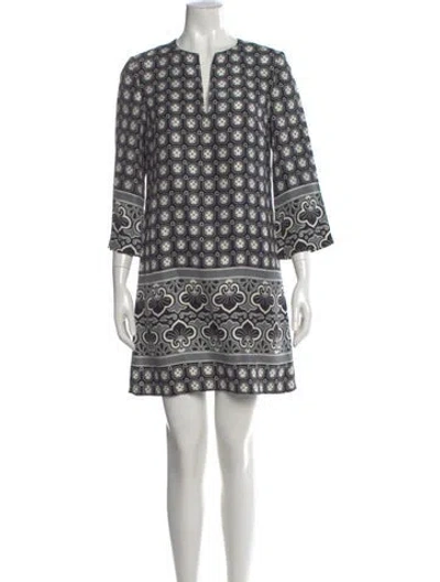 Pre-owned Tory Burch Silk Mini Dress In Black