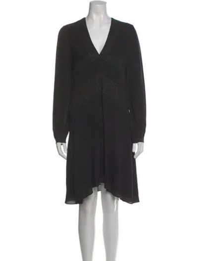 Pre-owned Tory Burch Silk Mini Dress In Black