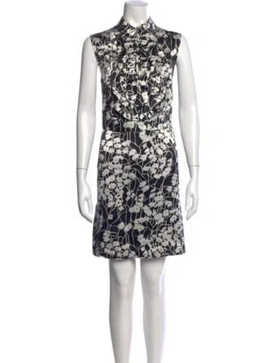 Pre-owned Tory Burch Silk Mini Dress In Black