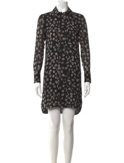 Pre-owned Tory Burch Silk Mini Dress In Black