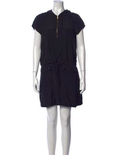 Pre-owned Tory Burch Silk Mini Dress In Black