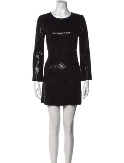 Pre-owned Tory Burch Silk Mini Dress In Black