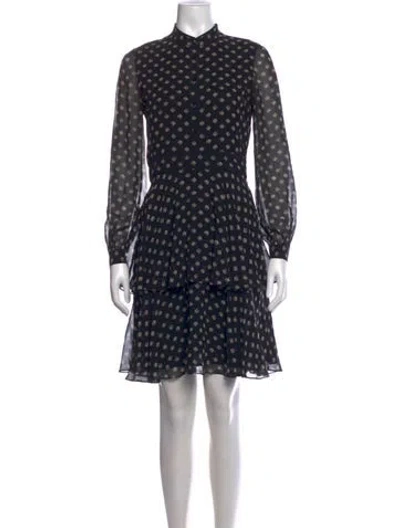 Pre-owned Tory Burch Silk Mini Dress In Black