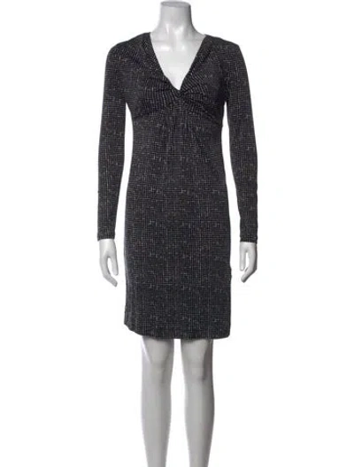 Pre-owned Tory Burch Silk Mini Dress In Black