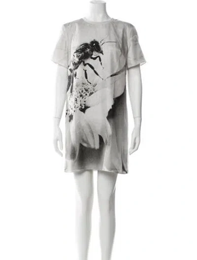Pre-owned Tory Burch Silk Mini Dress In Blue