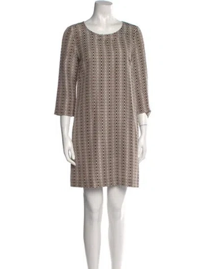 Pre-owned Tory Burch Silk Mini Dress In Brown