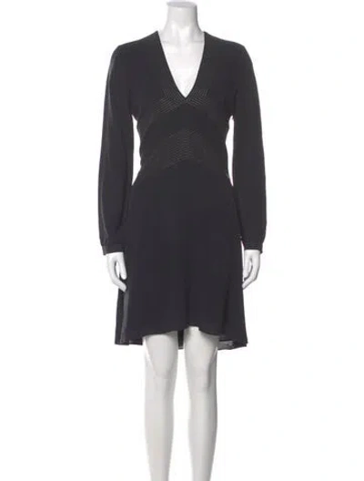 Pre-owned Tory Burch Silk Mini Dress In Gray
