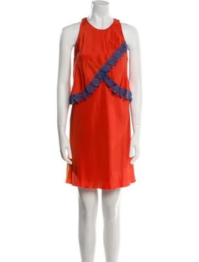 Pre-owned Tory Burch Silk Mini Dress In Multi
