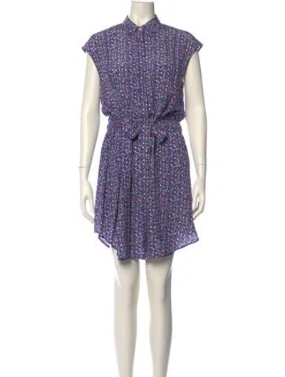 Pre-owned Tory Burch Silk Mini Dress In Multi