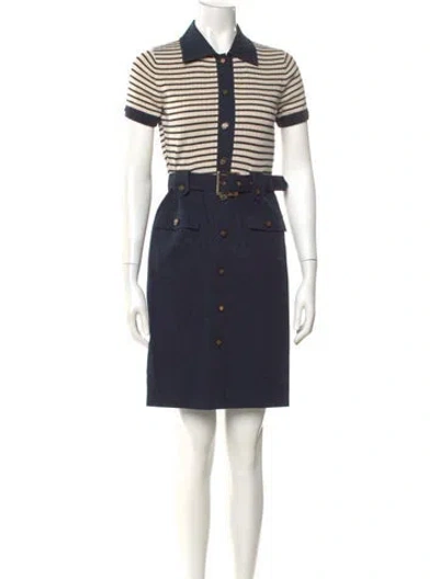 Pre-owned Tory Burch Silk Mini Dress In Multi