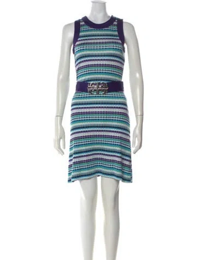 Pre-owned Tory Burch Silk Mini Dress In Multi