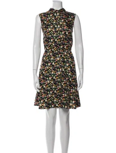 Pre-owned Tory Burch Silk Mini Dress In Multi