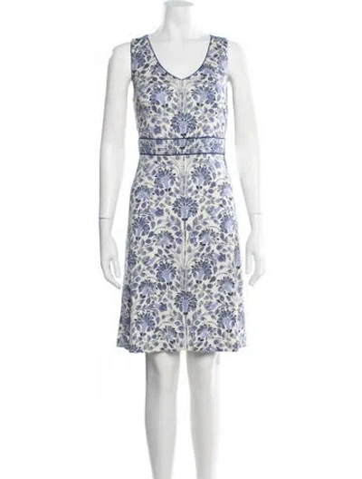 Pre-owned Tory Burch Silk Mini Dress In Multi