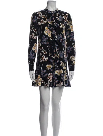 Pre-owned Tory Burch Silk Mini Dress In Multi